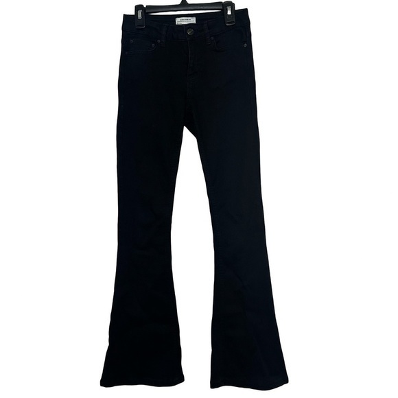 Zara Premium Denim Flare Jeans‎ in Black Size 2 - Picture 1 of 6